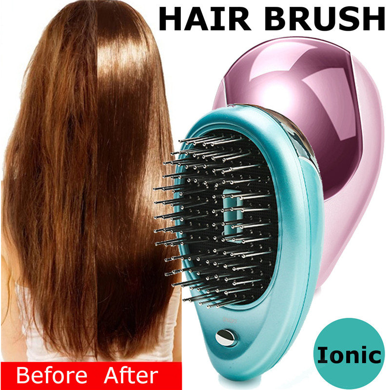 

Electric Hair Ionic Comb, Green pink