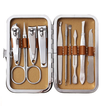 10Pcs Stainless Steel Nail Clippers Set