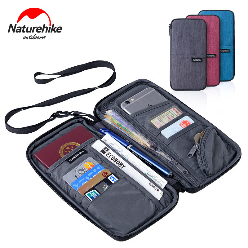 

Naturehike Travel Passport Card Storage Bag, Rose blue grey