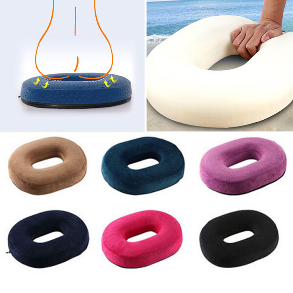 

Donut Memory Foam Pregnancy Seat Cushions Chair Car Office Home Soft Back Pillow, Rose red coffee blue purple navy