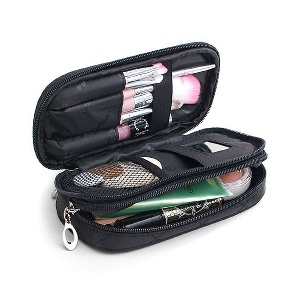 

Honana HN-B56 Portable 2 Layers Travel Storage Bag Colorful Cosmetic Makeup Organizer Toiletry Stora, Navy coffee rose purple pink red