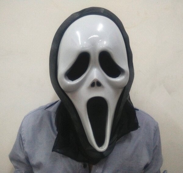 

Halloween Scary Mask Party Props Face Mask Hip-Hop Ghost Dance Skull Mask, White