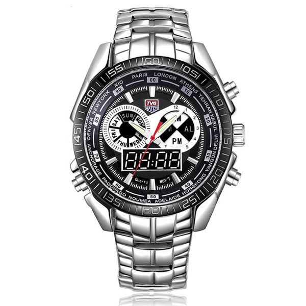 

TVG 3 Dial Titanium Military Watches, Black white