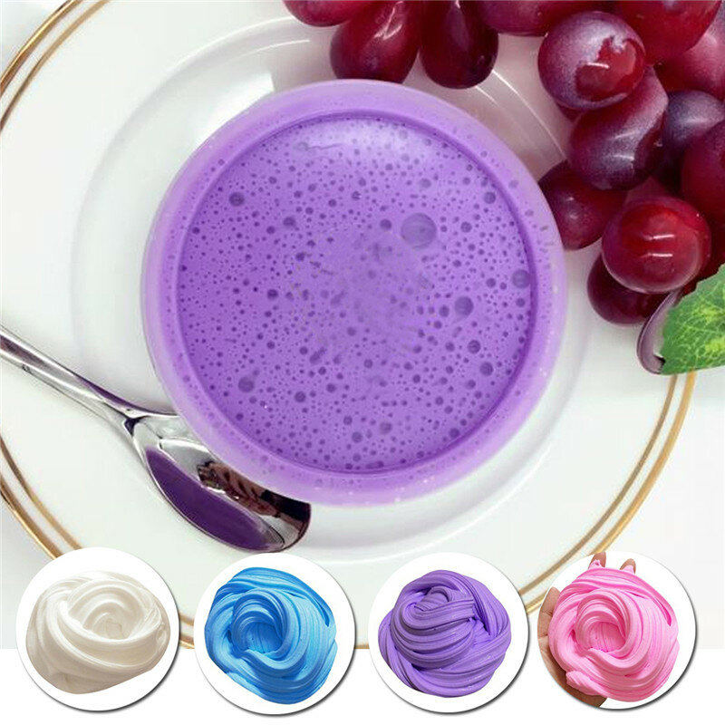 

60ml Bright Color DIY Hand Clay Slime Mud Toys, Purple blue white pink