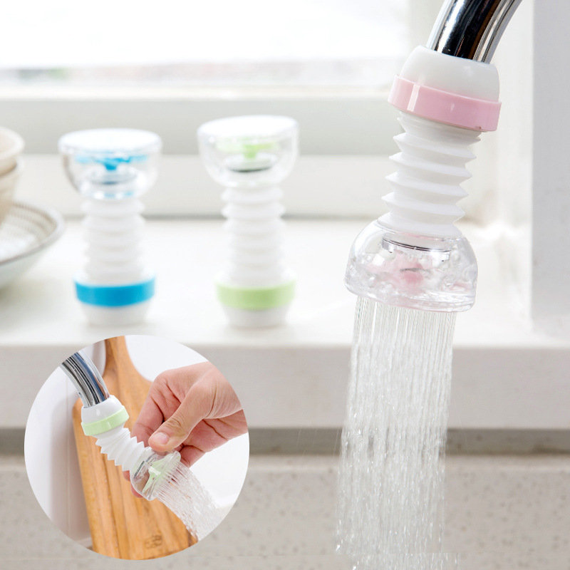 

Rotate Adjustable Water Saving Faucet Shower Sprays Head, Blue pink green