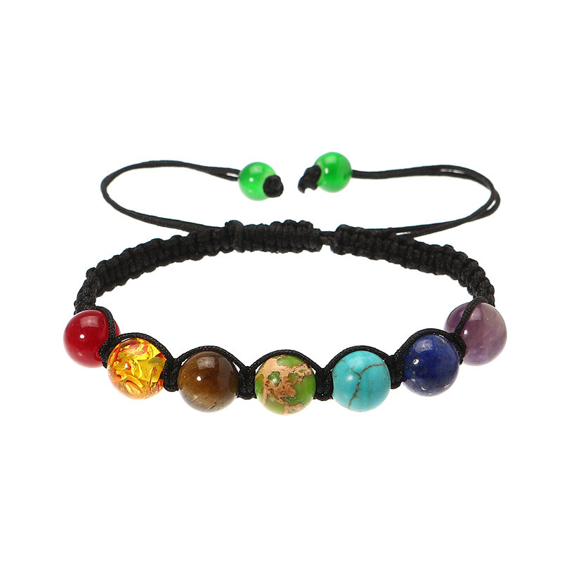 

7 Color Balance Chakra Beaded Bracelet, Colorful