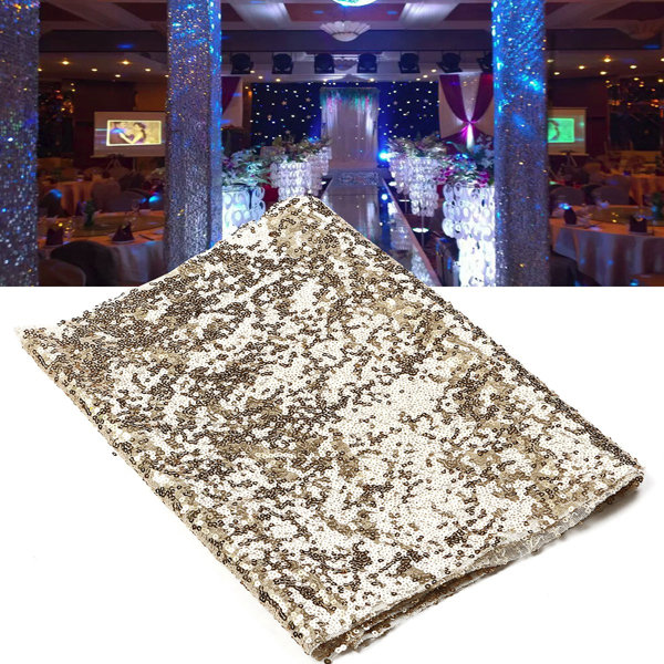 

30x180cm Champagne Blush Sequins Table Runner Cloth Wedding Party Tablecloth Decorate
