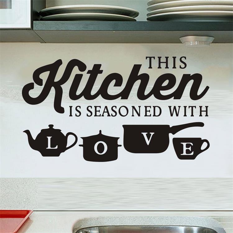 

Miico 3D Creative PVC Wall Stickers Home Decor Mural Art Removable Special Kitchen Words Wall Decals