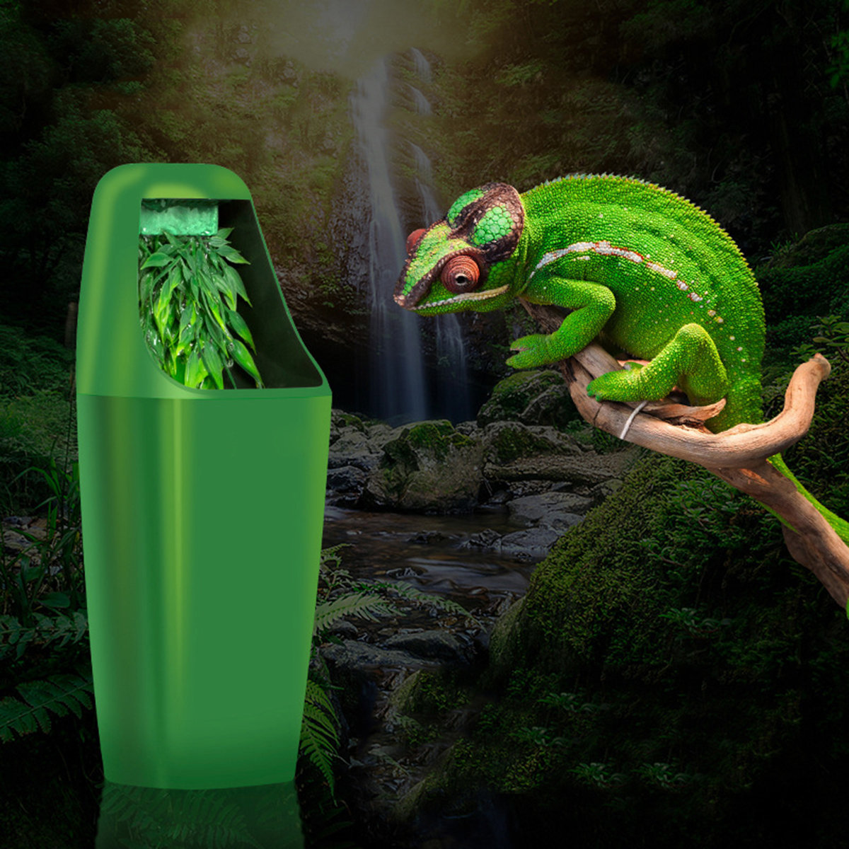 

Reptile Drinking Water Filter Fountain Feeding Dispenser