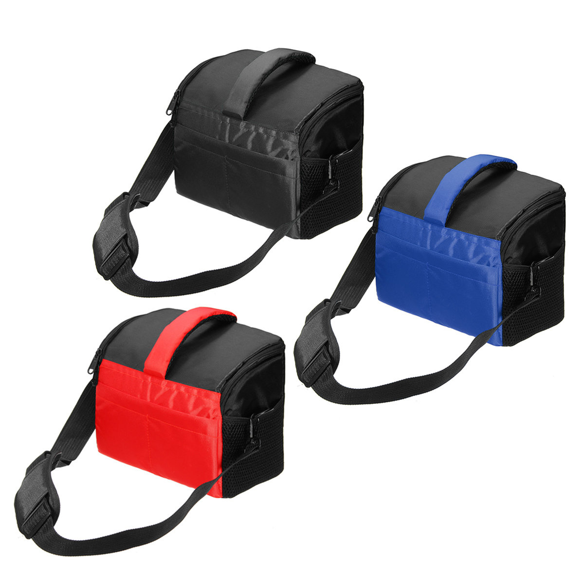 

Universal Portable Digital Camera Case Bag, Red blue black