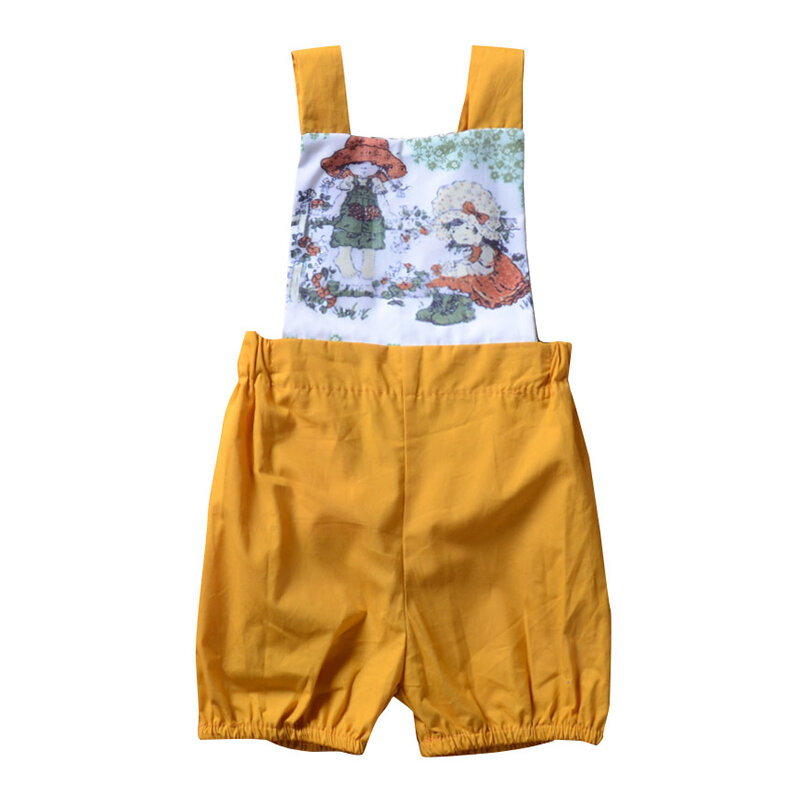 

Backless Girls Summer Romper For 0-24M, Yellow
