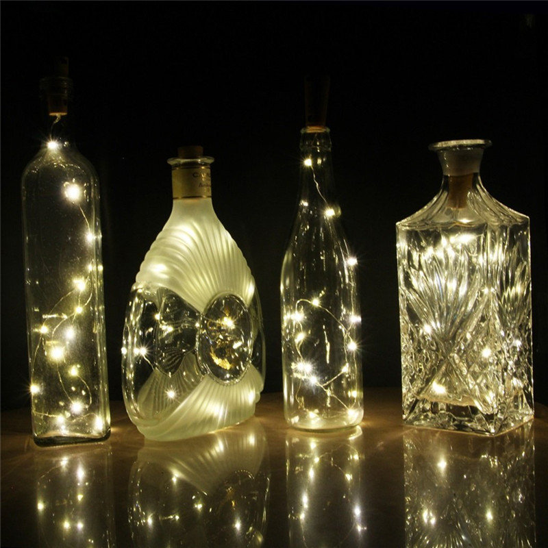

10 LEDs String Light Wine Bottle, Multi-color warm white white