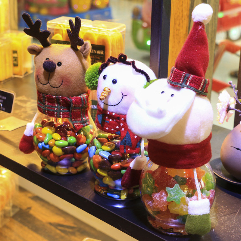 

Santa Claus /Snowman/ElK Christmas Candy Jar, White