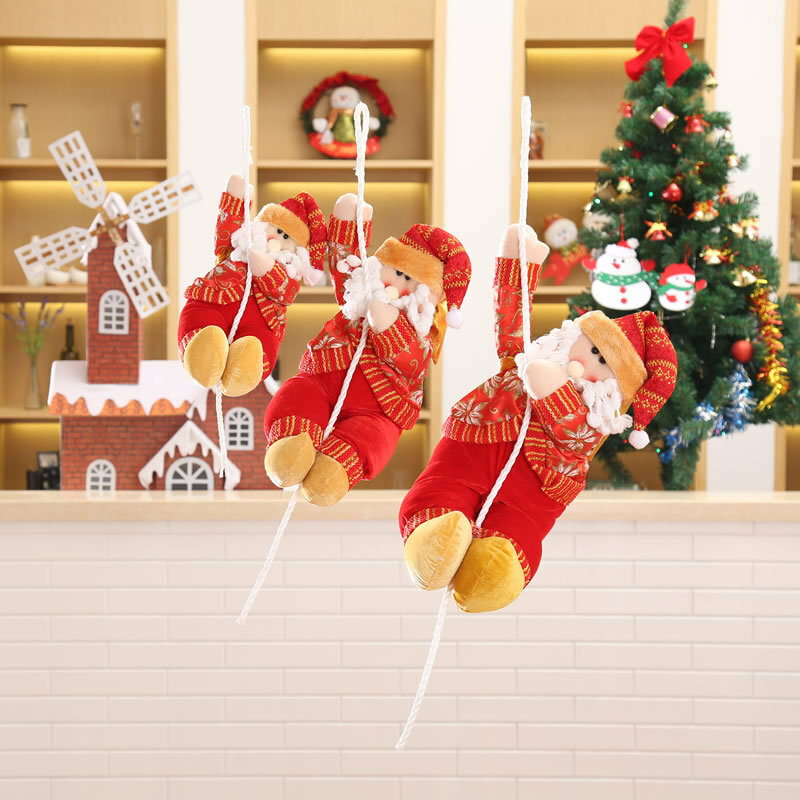 

Cute Doll Climb Rope Santa Claus Ornaments, White