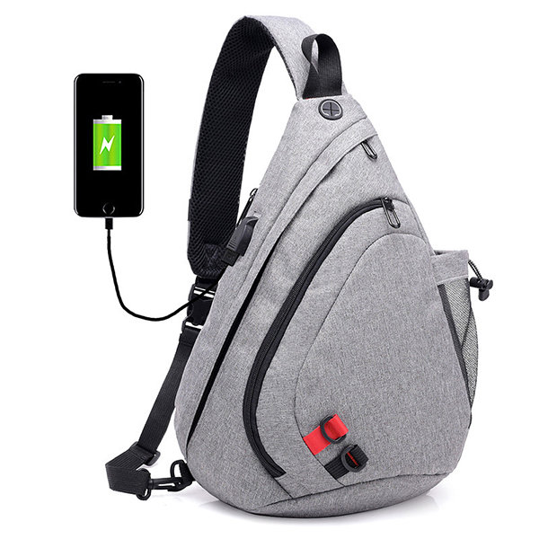 

Multi-functional Casual Minimalist Large Capacity Sling Bag, Light grey black blue grey