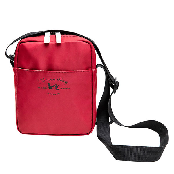 

Nylon Multi-function Travel Crossbody Bag, Wine red sky blue