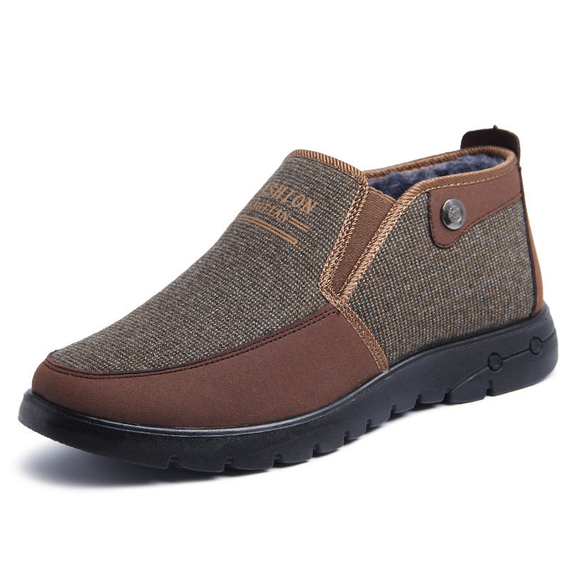 

Men Old Peking Style Lined Ankle Boots, Coffee grey