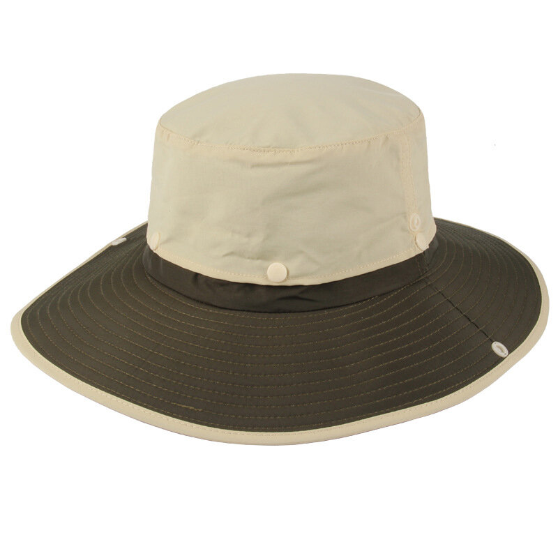 

Men Women Outdoor Removable Mesh Quick-dry Fisherman Hat Wide Brim Sunscreen Visor Bucket Hat, Khaki rose light grey dark grey
