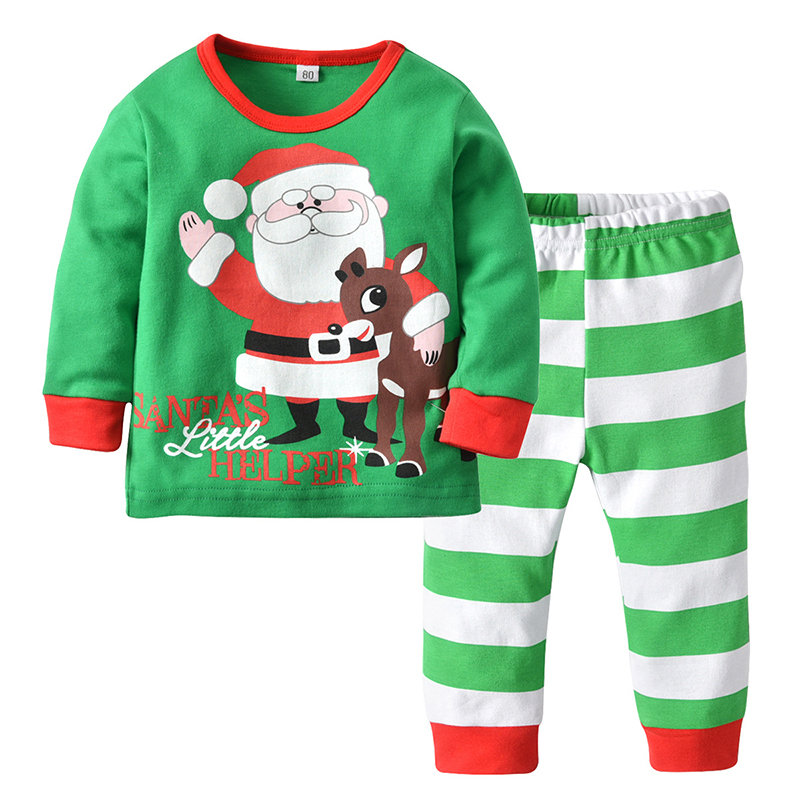 

2Pcs Santa Claus Pajamas Set For 1Y-7Y