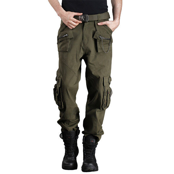 

Mens Outdoor Camouflage Multi Pockets Casual Pants Military Tactical Trousers Overalls, Army green camo