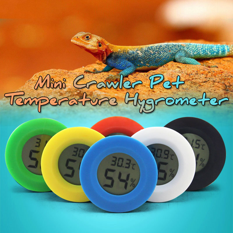 

New Mini Crawler Pet Temperature Thermometer Hygrometer Electronic Digital Display