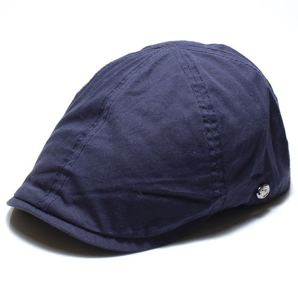 

Vintage Washed Cotton Solid Beret Cap, Black navy grey khaki