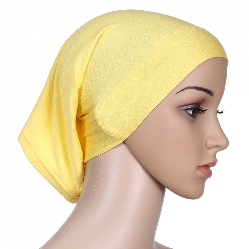 

Women Mercerized Cotton Solid Scarf Breathable Muslim Hijab Islamic Scarf Muslim Headscarf, Yellow blue khaki black pink white gray purple rose red orange light blue