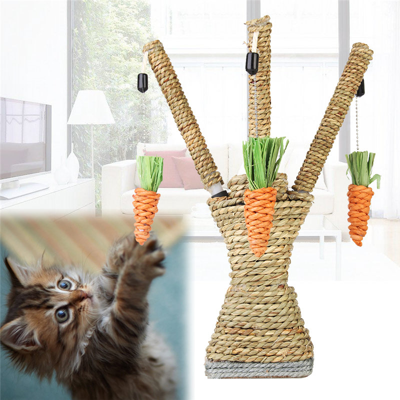 

Pet Cat Toys Scratching Post Interactive Tree Tower Shelves Activity Climbing Frame Sisal Rope