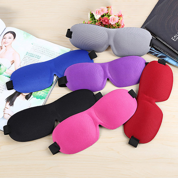 

3D Breathable Travel Rest Soft Eye Mask Traceless Sleeping Blindfold, Blue purple gray red pink