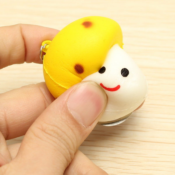 

Squishy Mushroom Little Cute Toy Scented Key Chain Phone Bag Strap Pendant Decor Gift