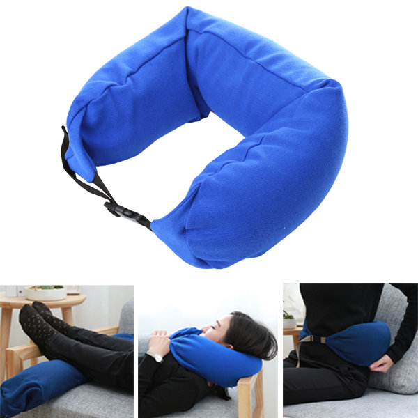 

Convertible Travel Pillow for Side Back Sleepers Lumbar Support Washable Cushion, Navy rose red purple blue grey