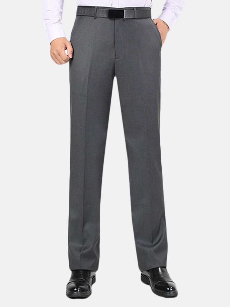 

Winter Thicken Straight Business Casaul Suit Pants, Navy black dark gray