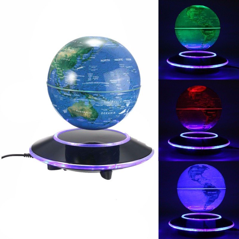 

World Map Magnetic Levitation Floating Globe, White