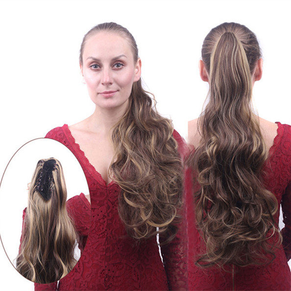 

Long Curly Ponytail, White