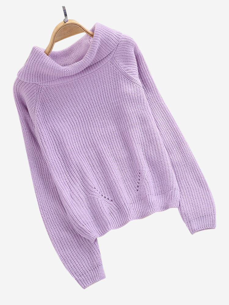 

Loose Pullover Sweater, White purple navy lightgray