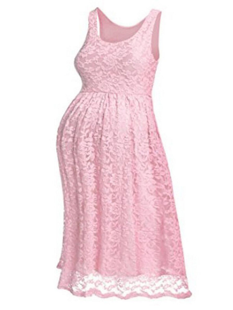 

Lace Detail Sleeveless Maternity Dress