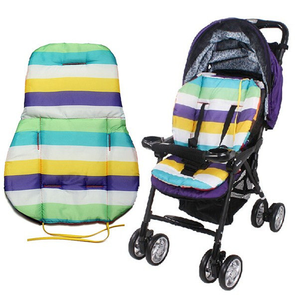 

Baby Stroller Cushion Pad Pram Padding Liner/Car Seat Pad Rainbow Waterproof, White