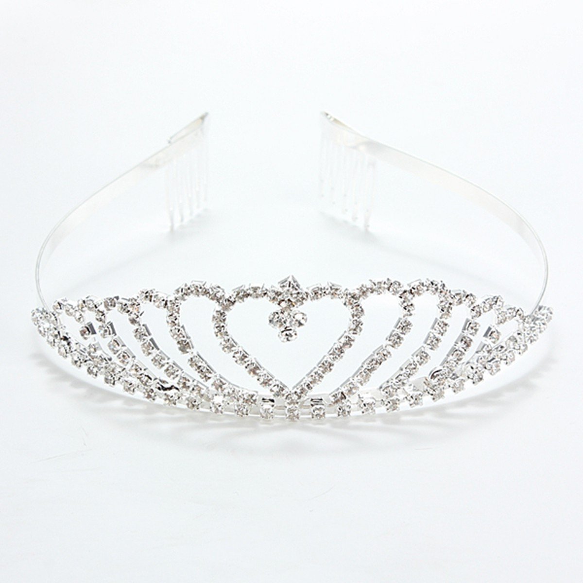 

Elegant Wedding Bridal Tiara Rhinestone Crystal Crown Pageant Prom Hair Headband, White