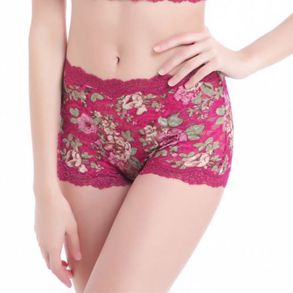 

Sexy Floral Lace Seamless Ultrathin Underwear, Black nude wine red green coffee black white white