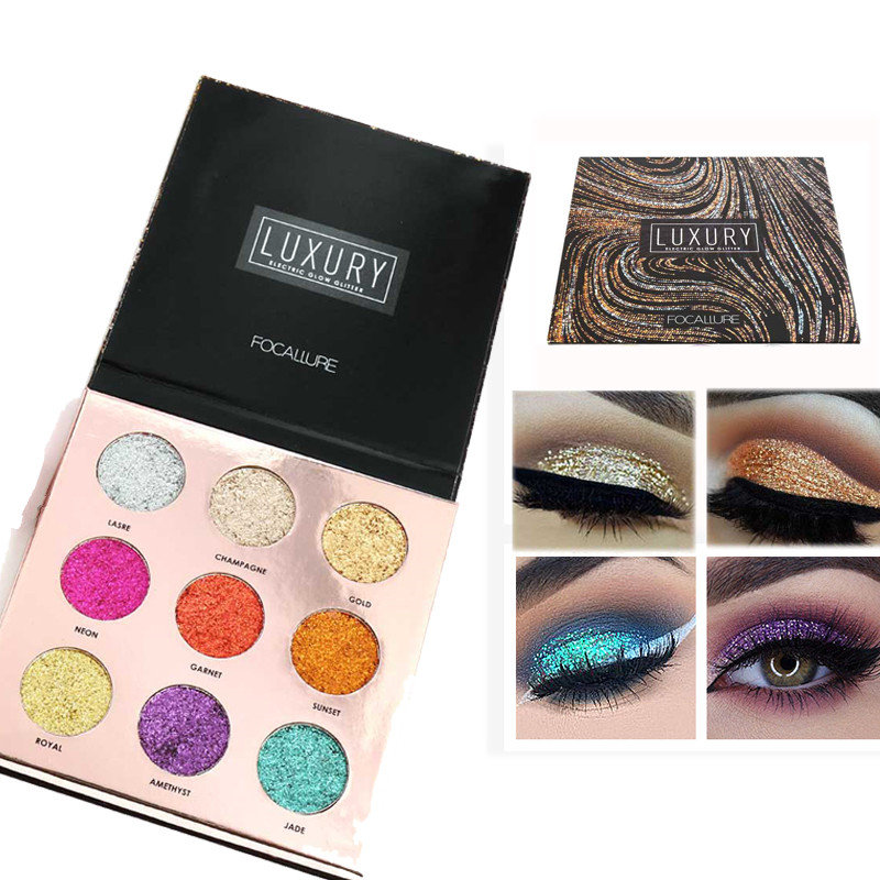 

FOCALLURE 9 Colors Eyeshadow Palette, As picture