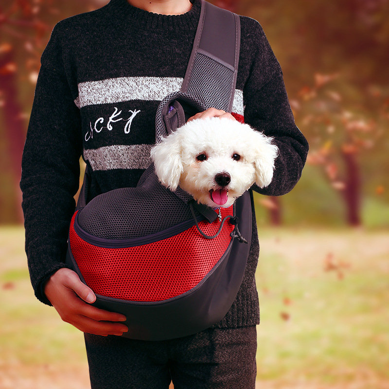 

Pet Cat Dog Travel Portable Slung Shoulder Bag, Green sky blue purple darkblue