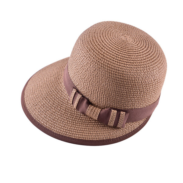 

LYZA Women Summer Bowknot Wide Brim Floppy Straw Hat Sunscreen Bohemia Beach Cap, Blue