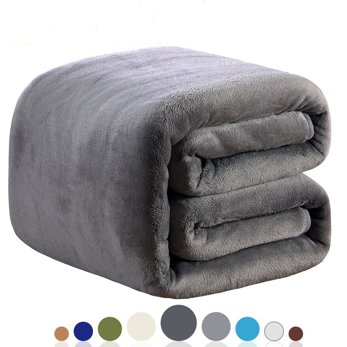 

Coral Fleece Blanket Sofa Bed Bedding Warm Soft Thin Quilt, Red blue camel gray coffee