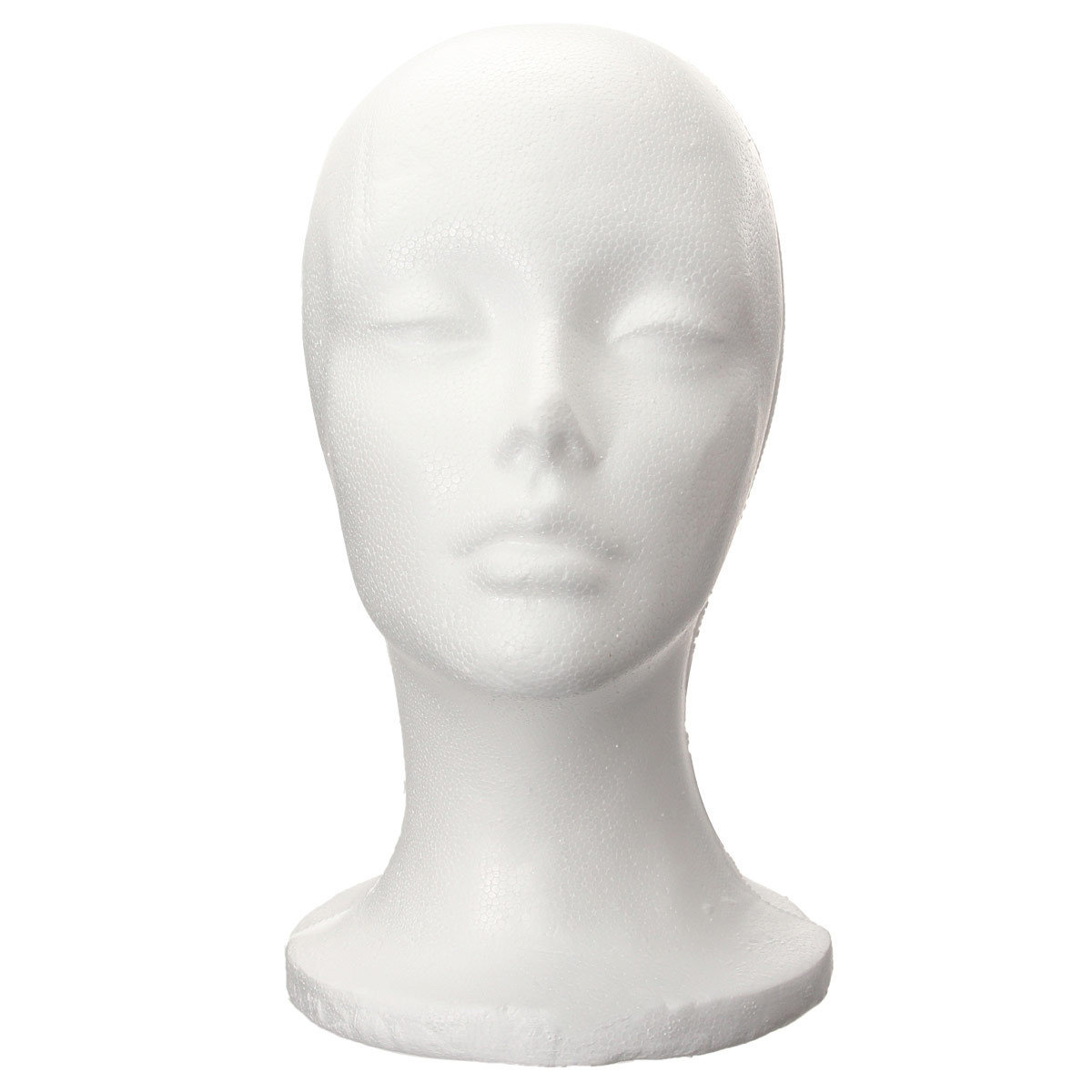 

White Foam Styrofoam Mannequin Head Hair Wig Display Holder Female Model