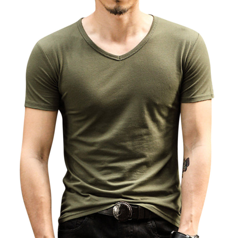 

Breathable Wellabsorbent Stylish Design T Shirt, White black army green dark gray coffee royal blue