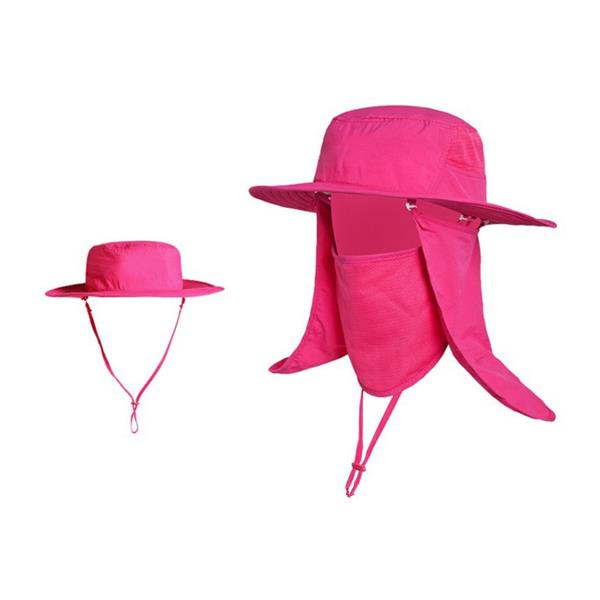 

Women Mens Foldable Wide Brim Breathable Face Mask Fisherman Hat Outdoor Quick-dry Anti-UV Visor Hat, Light grey pink lake blue khaki dark grey rose