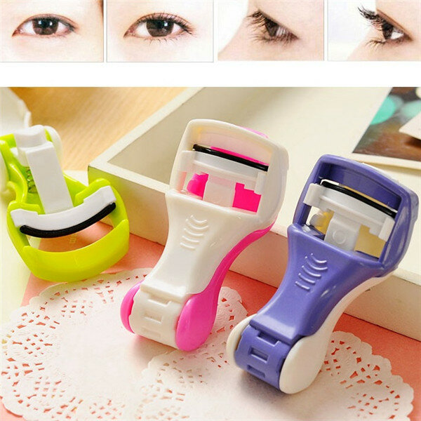 

Eyelashes Curler Applicator Eyelash Curling Plastic Curl Eye Lash Device Cosmetics Tool, Pink blue green