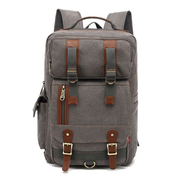 

Canvas Large Capacity Travel 16 Inches Laptop Backpack, Coffee