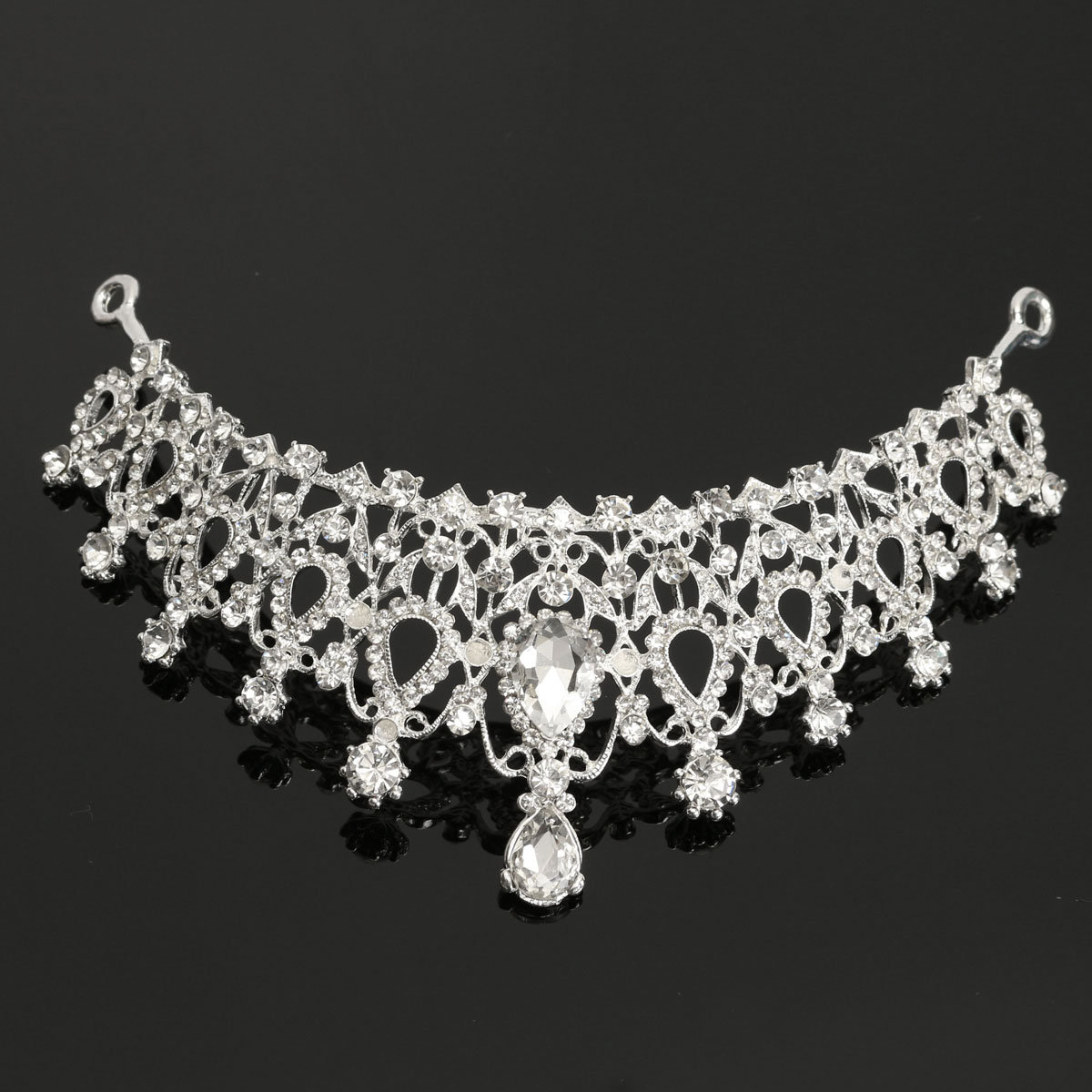 

Bride Rhinestone Crystal Tiara Crown Princess Queen Wedding Bridal Headpiece Hair Accessory