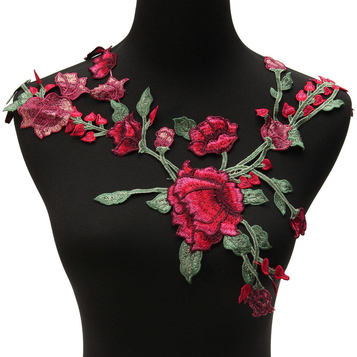 

40*35 cm Lace Neckline Collars Flower Embroidery